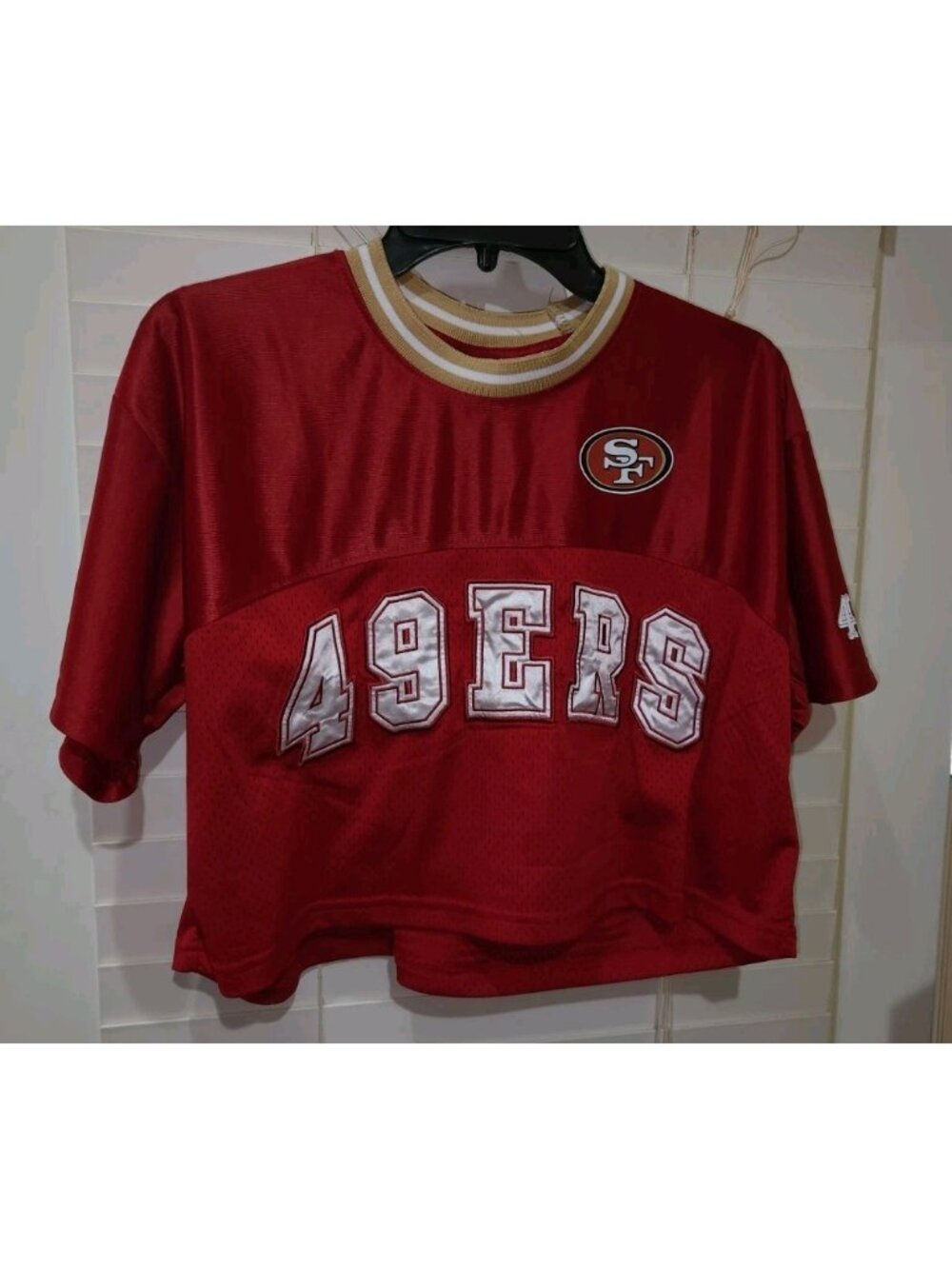 nfl ultra game SAN FRANCISCO 49ERS womens LARGE crop top jersey style